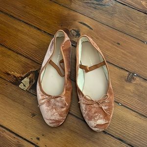 Loeffler Randall Leonie Flat in Rose Suede